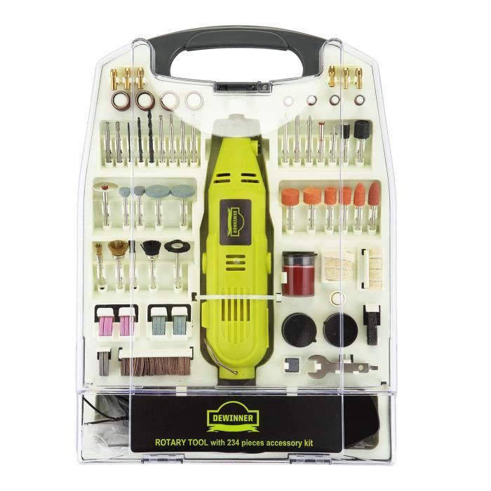 Einhell Outil Rotatif multifonction TH-MG 135 E (135 W, Variateur électronique, Crochet pour suspension) Livré avec un coffret avec 189 Accessoires