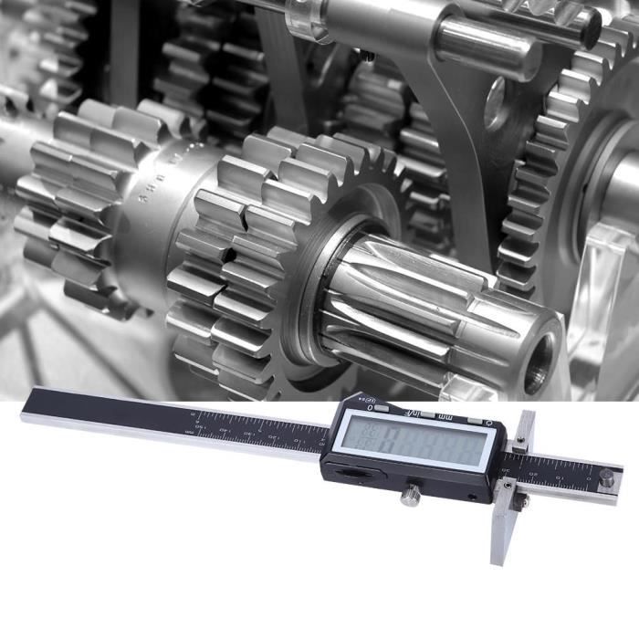 TOATELU Pied à Coulisse Inox 200 Mm Précision 0,1 Mm – Double Échelle Vernier IP54 – Qualité Industrielle Avec Vis De Blocage