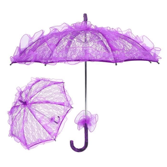 Haofy Parapluie en Dentelle, Parapluie de Mariage de Style Occidental Noir, Spectacle de Danse, Studio Photo de Mariage, Accessoires de Tir