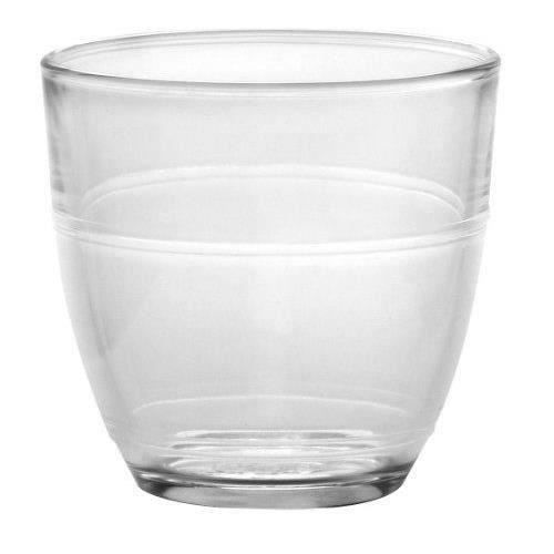 DURALEX Lot de 4 verres gobelets gigogne - Forme basse - 22 cl - Transparent - Verre
