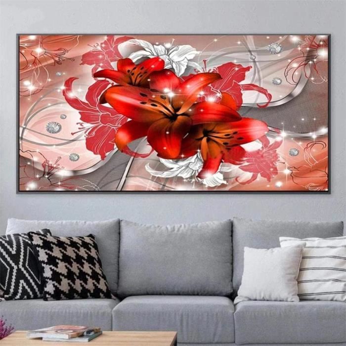 Diamond Painting,Fleur Rose Broderie Diamant Kit Complet,Peinture