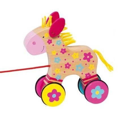 Cheval à tirer en bois GOKI Clahra - 15 x
