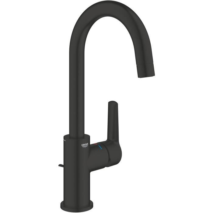 Mitigeur monocommande lavabo GROHE Start 242032432 Taille Bec haut Economie d'eau Tirette et vidage