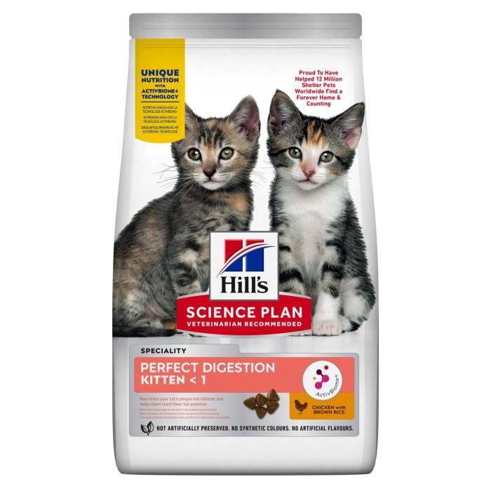 Comparer les prix de Croquettes pour chat Hill's Feline Kitten Perfect Digestion - 1,5 kg