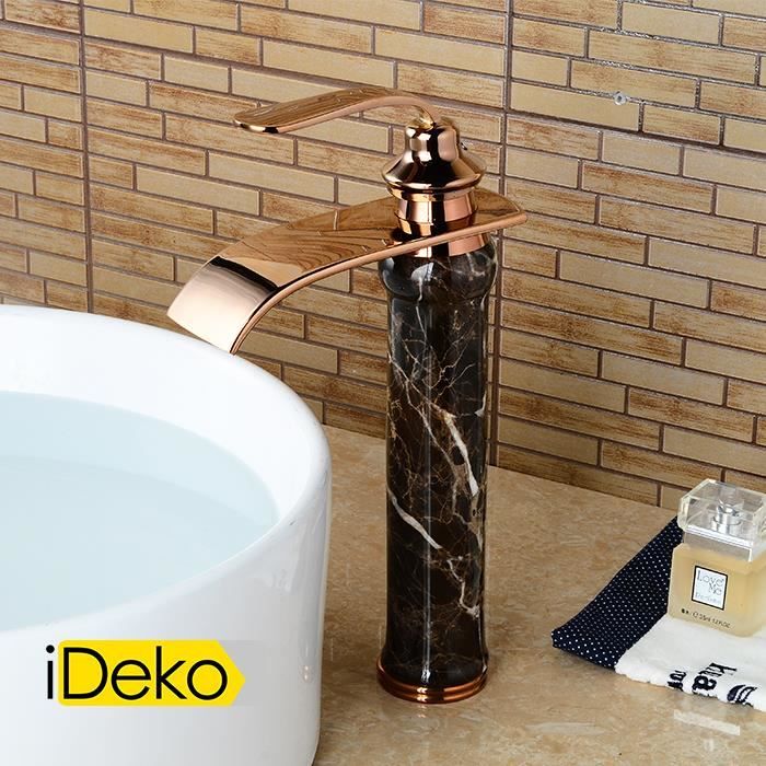 Ideko Robinet Mitigeur Lavabo Cascade Vasque En Marbre Pour Haut