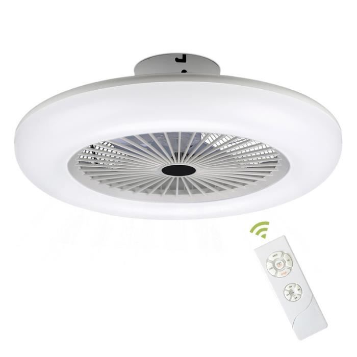 Izrielar Ventilateur de plafond LED Dimmable avec télécommande pour intérieur Ventilateur VENTILATEUR PLAFONNIER