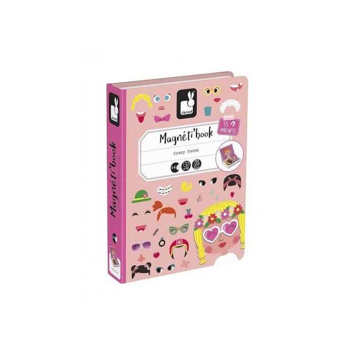 Coffret Magneti Book Crazy Personnage Fille - 55 aimants 10 modeles - Tableau Puzzle - Enfant 3-8 ans - Set