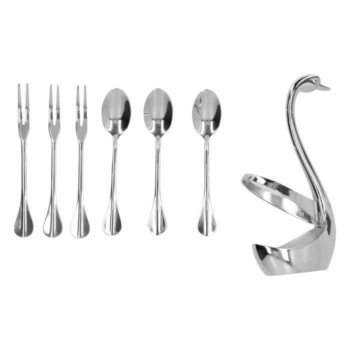 MENAGERE,Black--Service de vaisselle en acier inoxydable, 24 pièces, or