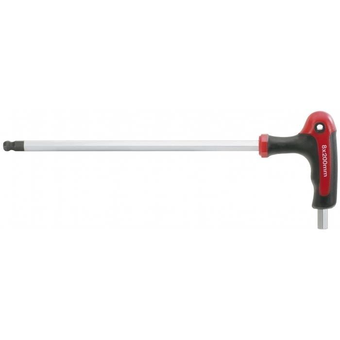 KS Tools 151.8132 - Clé mâle 6 pans à tête sphérique à poignée en T, 3 mm
