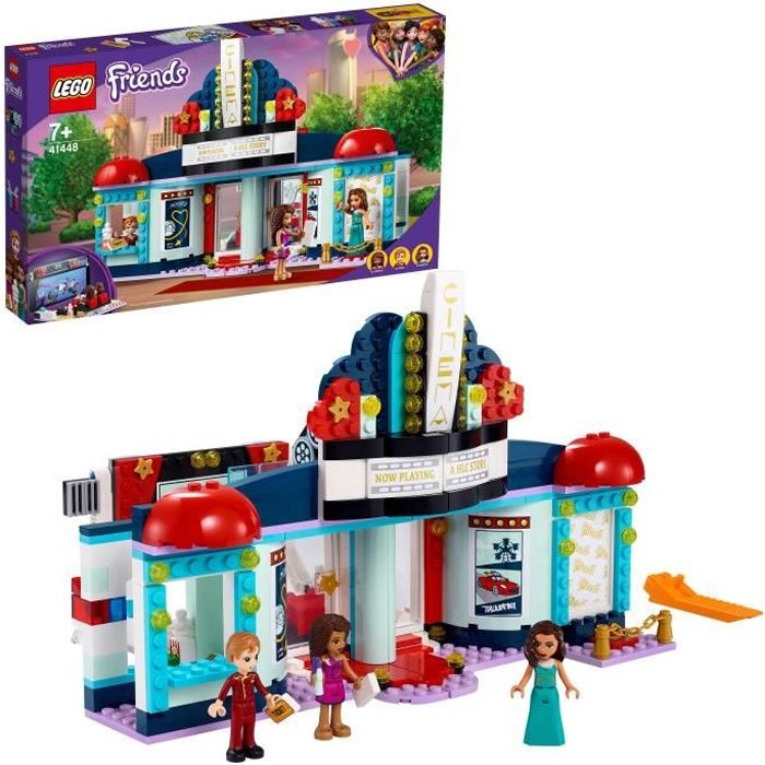 lego®  friends 41448 le cinéma de heartlake city avec support téléphone, jeu créatif pour fille et garçon de 7 ans et plus