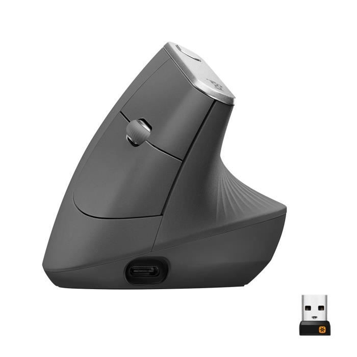 Souris Logitech Lift pour Mac Souris Ergonomique Verticale sans Fil,  Bluetooth