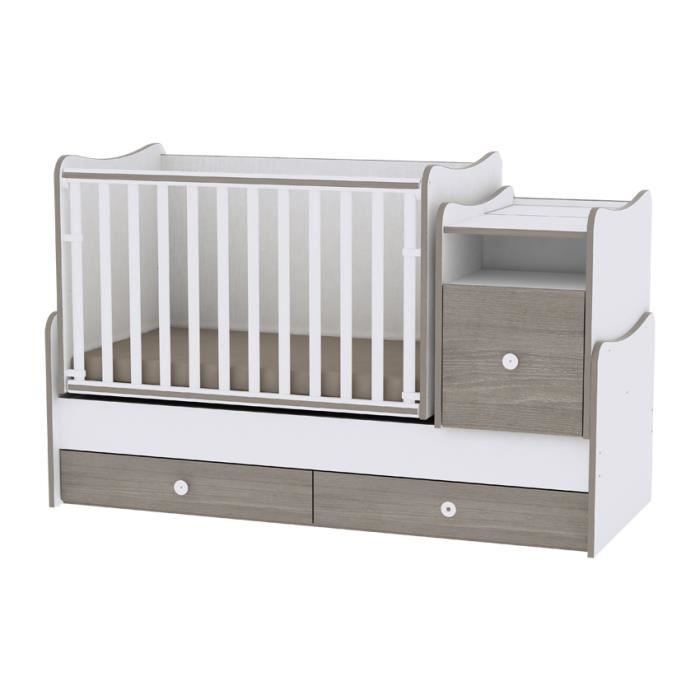 Lit bébé évolutif combiné - lit à barreaux - chambre