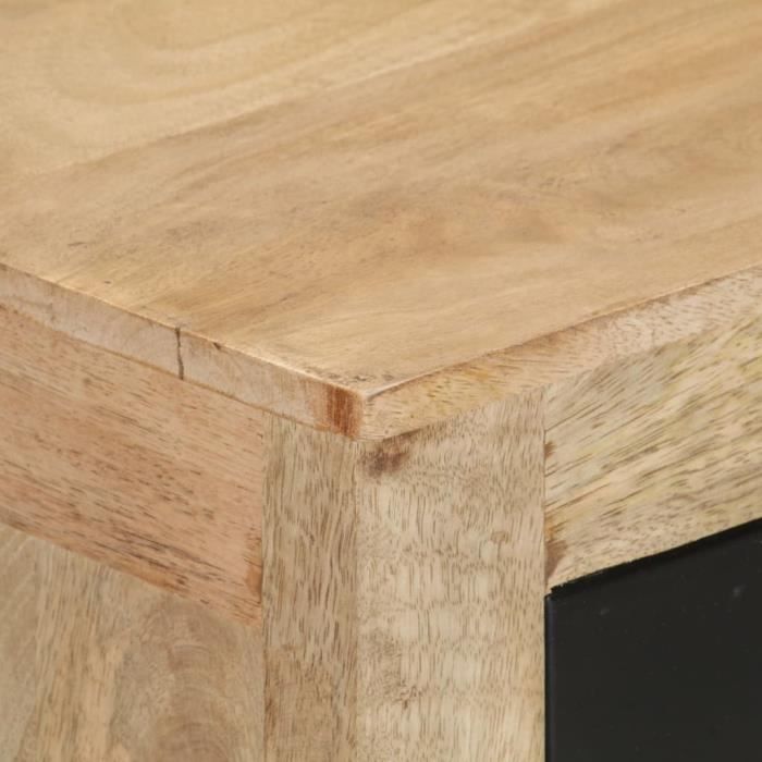 Buffet bas - MOTHINESSTO - Modèle qq2382 - Bois de manguier massif - 2 portes - Finition naturelle