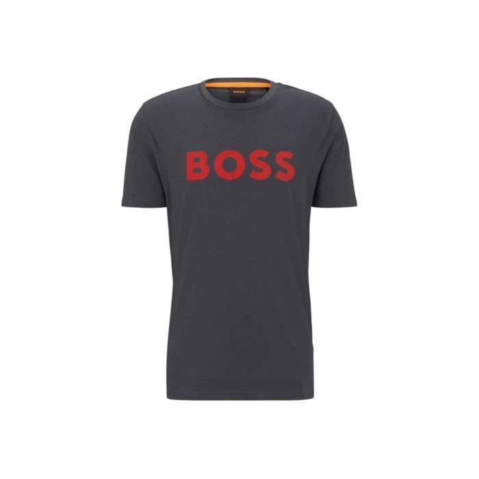 T shirt Boss Homme Jersey Gris Coton