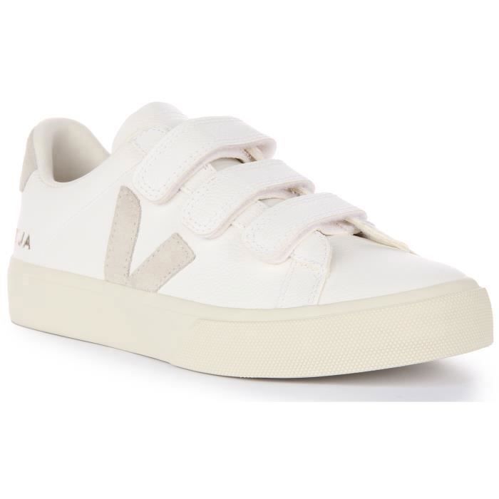 Veja Baskets Veja Recife en cuir chromefree à trois courroies pour hommes - Naturel - VEJA - Cuir - Homme - Adulte