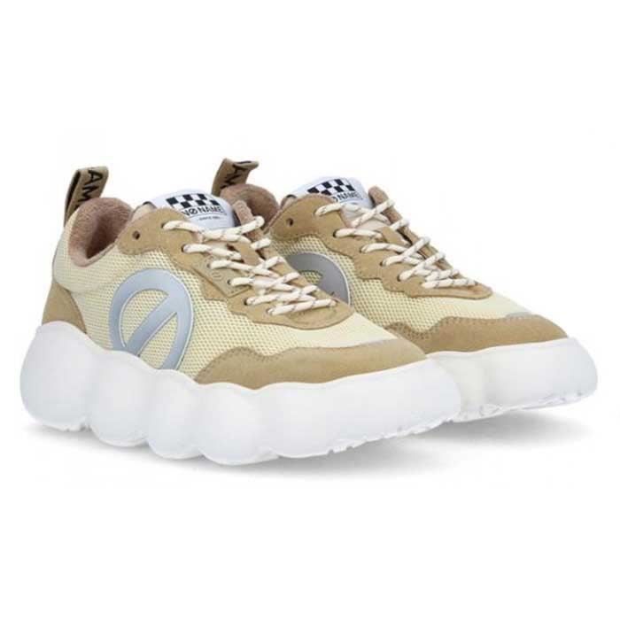 No Name Baskets - NO NAME - Gong Jogger - Beige - Semelle ultra-légère - Tige en textile et suède
