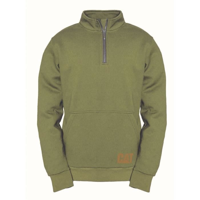 Caterpillar Pull Zippe Homme Vert Cdiscount Pret a Porter