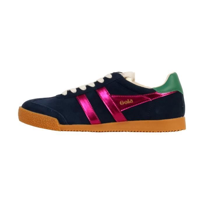 Basket - GOLA - Elan Glitz Trainer - Cuir - Navy/Fuschia/Vert - Femme Basket - GOLA - Elan Glitz Trainer - Cuir - Navy/Fuschia/Vert - Femme