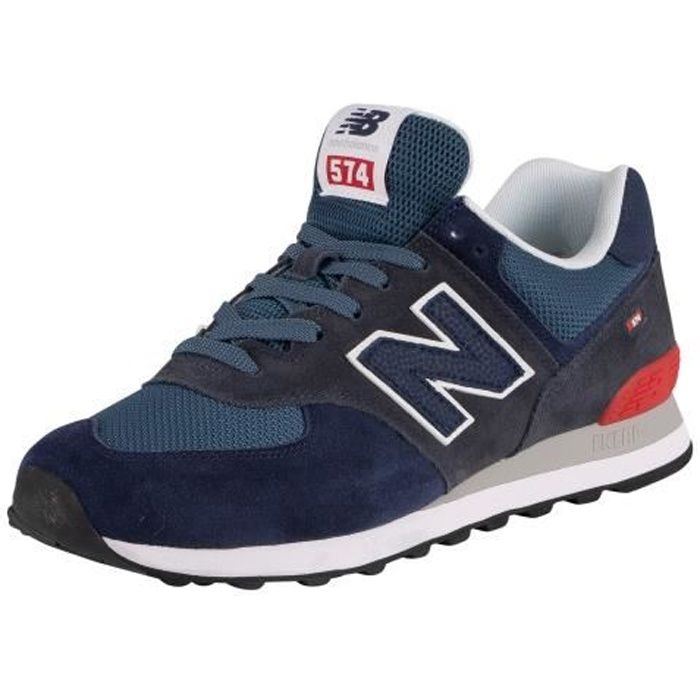 new balance 574 baskets en daim bleu marine