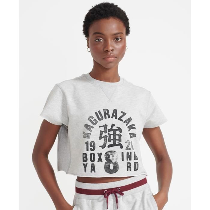 Sweat superdry gris 2025 femme