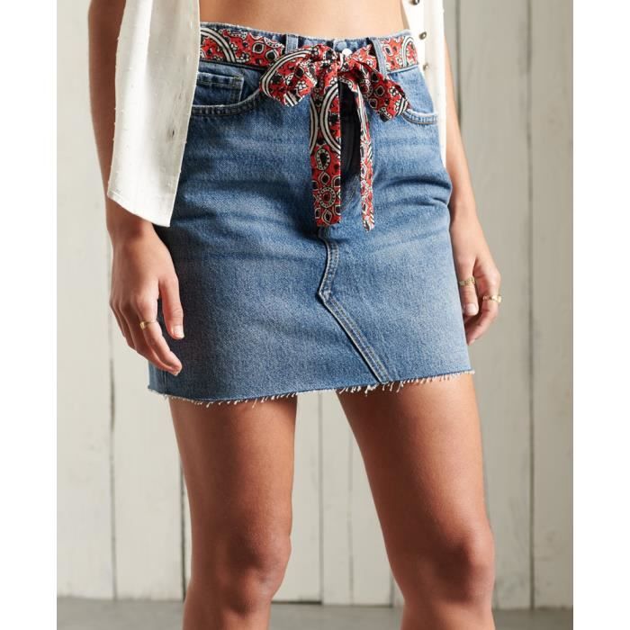 Mini-jupe en jean femme Superdry - dayle moyen vintage