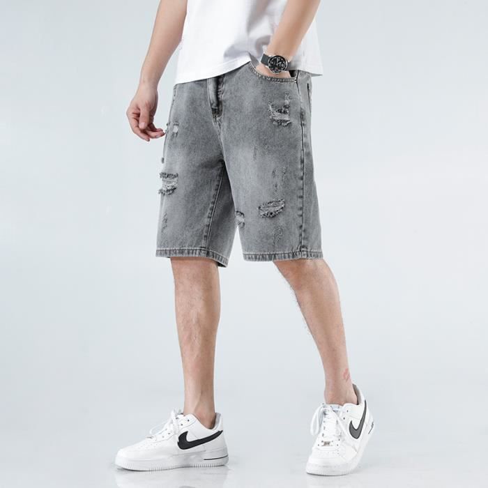 Short en best sale jean homme troué