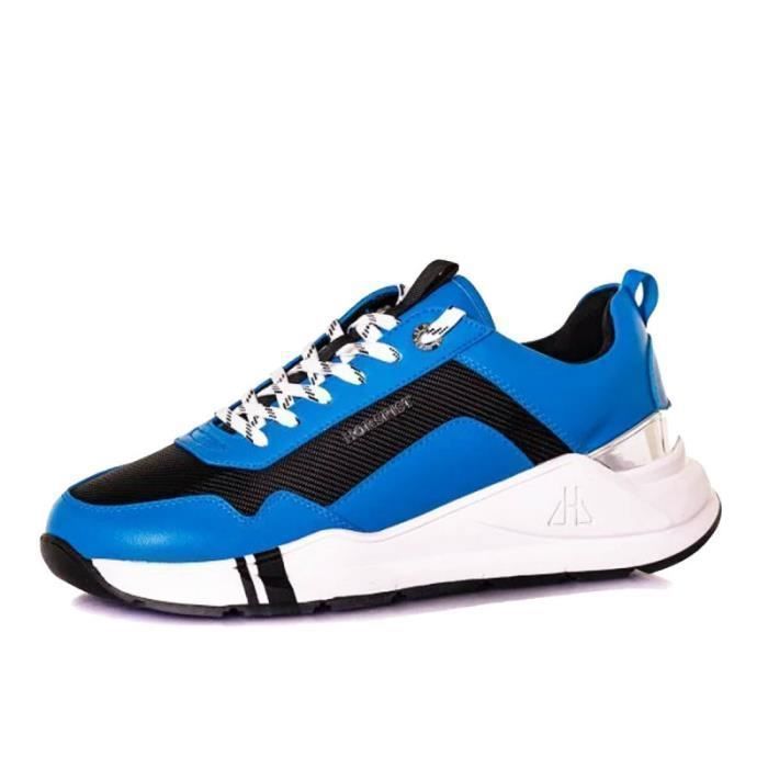 HORSPIST Basket Horspist Concorde - Réf. CONCORDDE-AZUR. Couleur : Bleu Noir. Détails. - Tige en mesh et en cuir. - Logo de la marque sur la