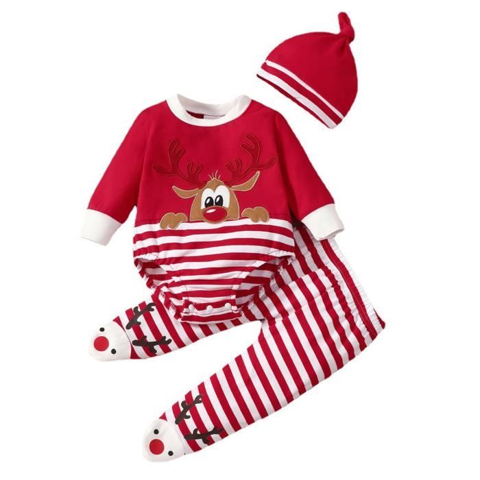 Pyjama velours rouge Le lutin de Noël bébé garçon 3 MOIS LES CHATOUNETS