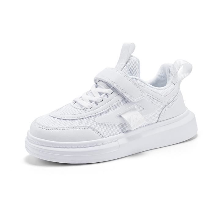 Baskets Mode Enfant Chaussures de Skate Sport Sneakers Respirant Antiderapant Pour Garcon et Fille Blanc Cdiscount Chaussures