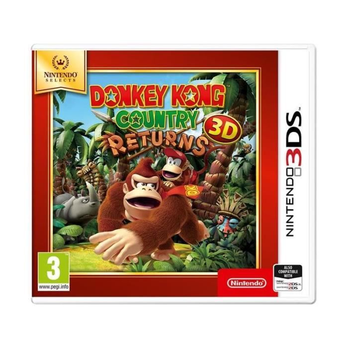 Jeu Vidéo - Nintendo - Donkey Kong Country Returns 3D - Plateforme - Edition Selects - 3DS
