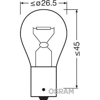 OSRAM Lot de 2 Lampes de signalisation halogène Original P21W