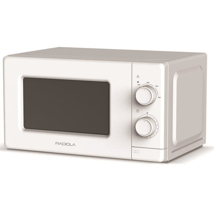 Four Micro-ondes Daya 20 Litres - 5 Programmes, Fonction Décongélation, 700W, Plateau Tournant 255 Mm, Noir