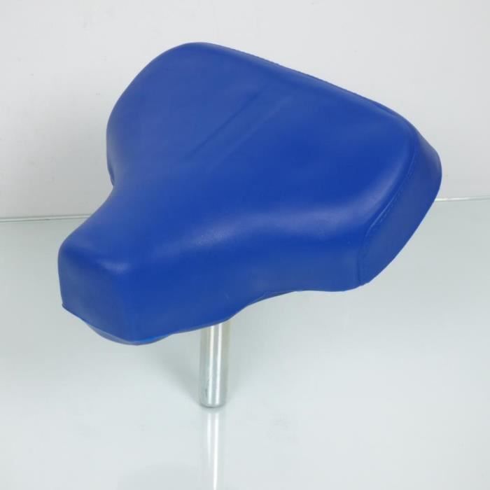 Selle pilote monoplace bleu pour mobylette cyclo Peugeot 103 - RSM - Ã˜25mm