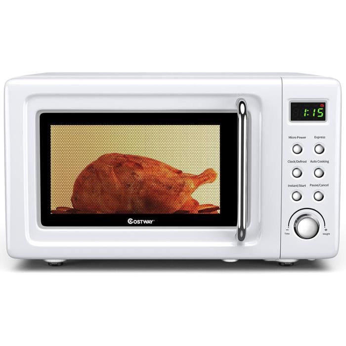 MicroOndes 20L & 700W Avec 5 Niveaux Puissance, MicroOndes Classique Réchauffage 360