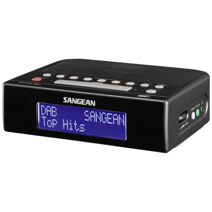 Sangean DCR-89+ Radio-réveil DAB+ FM AUX USB fonction réveil noir