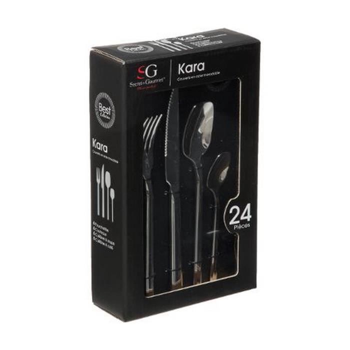 Ménagère 24 pièces en acier inoxydable KARA