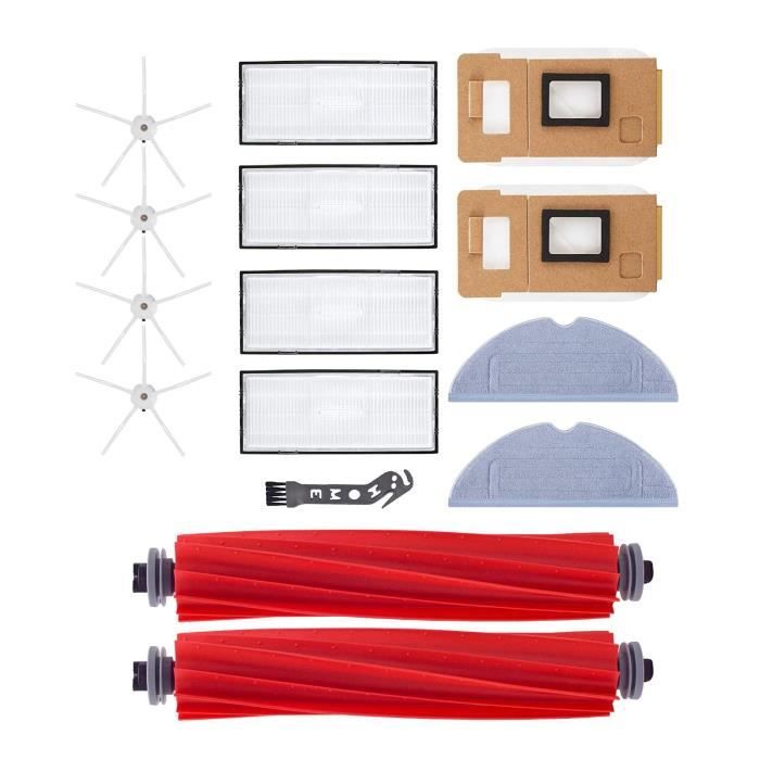 Kit Pièces De Rechange Pour Aspirateur Robot Redkey R10 - Brosses, Filtres, Serpillères, Sacs à Poussière - 11