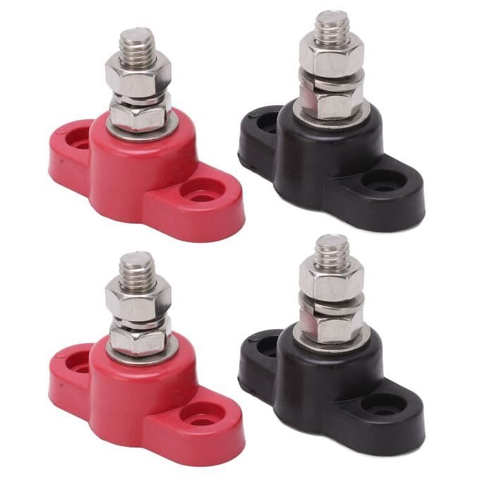 Greluma Kit Barre Omnibus 8 Voies - Bornier Distribution Alimentation Batterie Avec Couvercle, 2x M6 + 6x M4