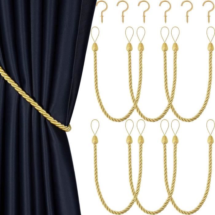 Corde Coton 2 Embrasses De Rideaux En Coton Tissé Main - 64cm - Style Bohème Rideau Fil Blanc