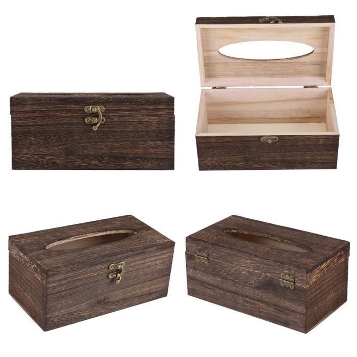Boîte à Mouchoirs En Bois Rétro Élégante – Distributeur Vintage Pour Salon, Bureau, Voiture Ou Salle De Bain – Design Classique Et Pratique