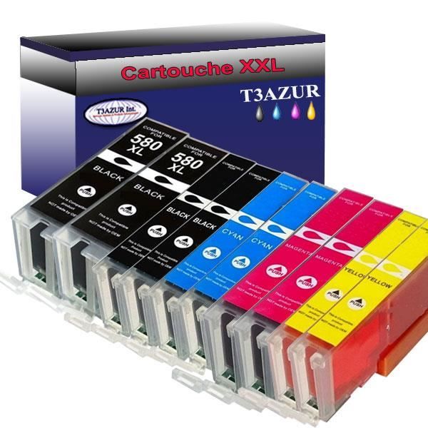 Cartouche d'encre T3AZUR 12 Cartouches compatibles avec Canon PGI