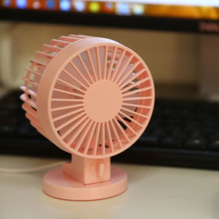 Mini Ventilateur De Bureau Portable - 3 Vitesses - Pliable - Batterie 1200 MAh - En ABS - Blanc/jaune/vert Clair