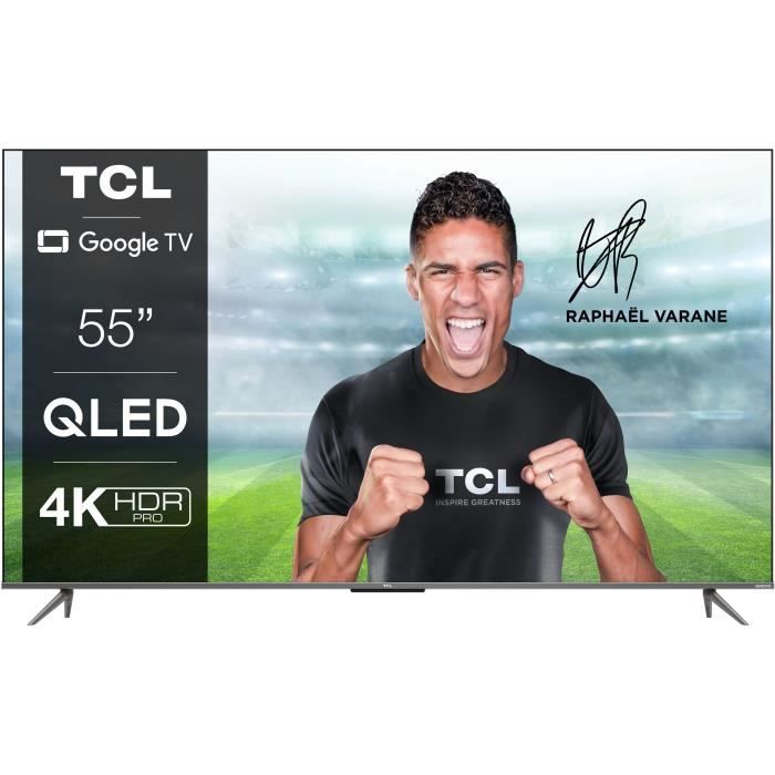 TV QLED TCL 55QLED760 55'' (139cm) - 4K UHD - Smart TV Google - Dolby Vision - son Dolby Atmos - HDMI 2.1