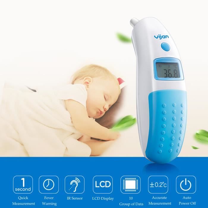 Thermomètre auriculaire Digital infrarouge pour bébé adulte mesure — free download