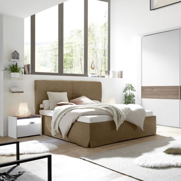 Cadre Tete De Lit 160 200 Cm Simili Cuir Tabac Aniece N 3 L 186 X L 217 X H 124 Cdiscount Maison