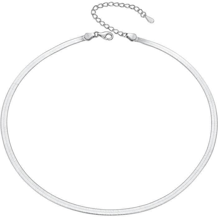 Collier Chaîne En Argent Massif 925 Vintage - 51g - Homme/Femme - Ancien Et Signé - Occasion