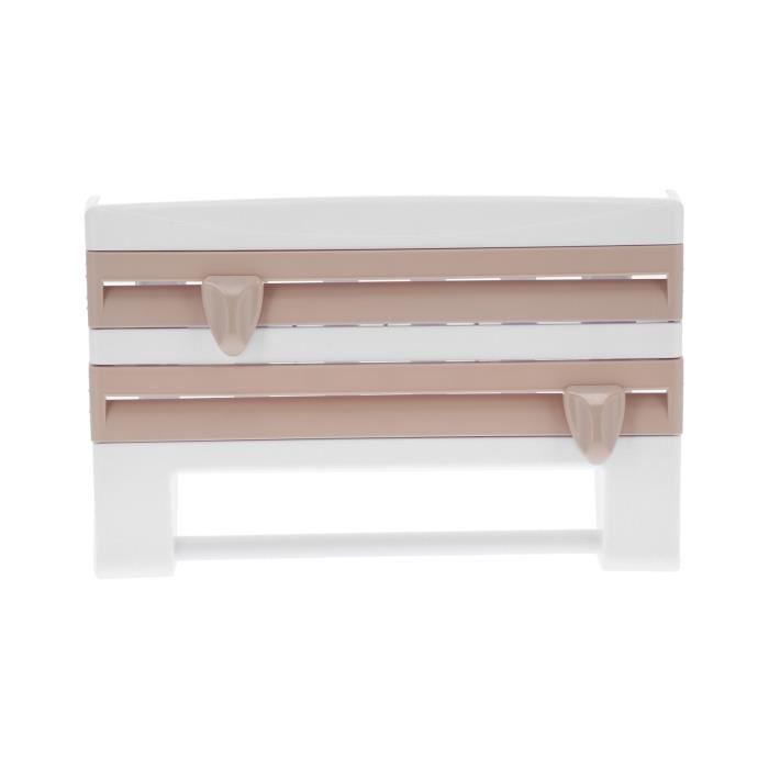 Support Mural Pour Sacs Poubelle Et Film Alimentaire - Lot De 4, Blanc - Adhésif, Sans Perçage - Réglable, Rangement Cuisine