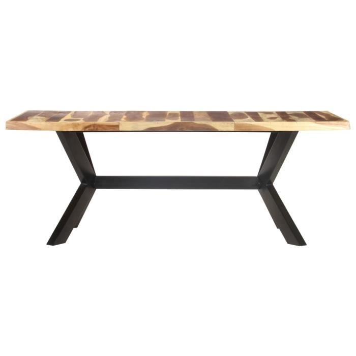 table de salle à manger 200x100x75 cm bois avec finition miel hao-0f060n01321549