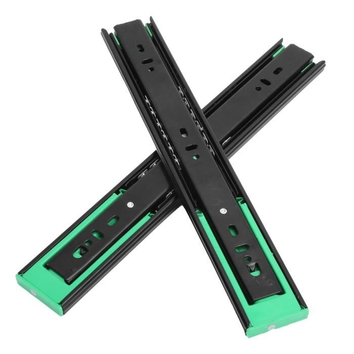 SABIR 2 X Coulisse Tiroir - Glissiere Pour Tiroir - 17mm X 246mm - Rail