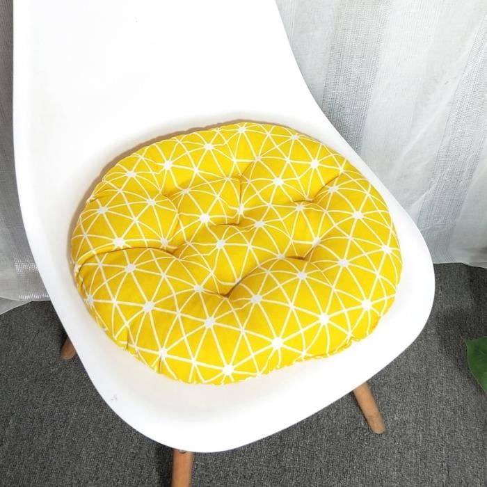 Galette De Chaise Ronde 45 Cm | Coussin Pour Chaise De Salle à Manger, Jardin, Bureau | Polyfibre Lavable